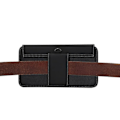 Miniatyrbillede 4 af 4: Etui Housse Belt Horisontal Nyt Design Læder & Nylon til FREETEL PRIORI 3S LTE, FTJ152B > Sort Svart jag
