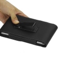 Miniatyrbild 3 av 4: ÉTUI HOUSSE CLIP CEINTURE MÉTALLIQUE VERTICALE PINCE EN PU POUR => KODAK EKTRA SMARTPHONE (2016) > SVART