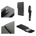 Miniatyrbild 2 av 4: "Etui Housse Clip Bälte Metallisk Vertikal Klämma i Mjuk Konstläder för => Oppo A9 (2020) > Svart" Svart
