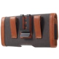Miniatyrbild 4 av 4: Etui Housse - DFV mobil - iPhone 12 Pro Max (2020) - Läder - Textil - Brun kastanj