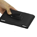 Miniatyrbild 4 av 4: "Etui Housse Clip Bälte Metallisk Vertikal Klämma i Mjuk Konstläder för => Oppo A9 (2020) > Svart" Svart
