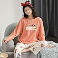 Pikkukuva 1 / 4: Joulupyjamat Perheen Matchivat Pyjamat Pyjamapuvut Syksy Pitkähihainen Piirretty Snoopy Pyjamat Naisille Xl 60-70kg 08