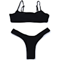Pikkukuva 2 / 5: Push-Up Bikinin setti, Thong ja matala vyötärö, Musta L
