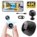 Pikkukuva 1 / 5: Mini-kamera sisä- ja ulkokäyttöön, langaton vakoilukamera HD 4K WiFi:llä, säädettävä resoluutio, turvakamera yökuvauksen ja