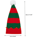 Miniatyrbild 4 av 5: Tomtehatt Elf Julhatt Stickade Hattar För Kvinnor Män Varm Hatt Med Pompom Jul Nyår Fest Röd Grön Medium