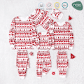 Pikkukuva 1 / 5: Jouluperheen Matchiva Kokopainollinen Pitkähihainen Naia™-Pyjamasetti (Liekkikestävä) Cameobrown Lapset 6-7 vuotta