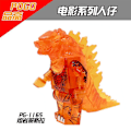 Miniatyrbillede 4 af 5: Godzilla Byggeklodsfigurer 8 Flerfarvede Børnebyggesæt