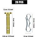 Miniatyrbillede 2 af 5: 20 stk. Saksesplint og Splintstift sæt til snefræser, 20 stk. 738-04124 og 20 stk. 714-04040 Saksesplint erstatning til Mtd Cub Cadet Troy-Bilt snefræsere