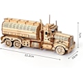 Miniatyrbild 2 av 6: 3D Träpussel, Tankbil, Mekaniska Modellkit för Vuxna att Bygga, Trämekaniskt Byggset