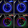 Miniatyrbilde 2 av 5: LED hjullys (blå + flerfarget) Sett med 2 for MTB eiker for