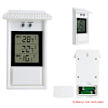 Miniatyrbillede 5 af 5: Digital termometer drivhus display max min have indendørs udendørs væg rum Hvid