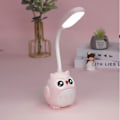 Miniatyrbillede 1 af 5: Sød Pink Mini Ugle Natlampe, USB Genopladelig, Sammenklappelig til Børneværelse Pink
