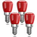 Pikkukuva 1 / 5: Paketti E14 Punaiset LED-lamput 3w E14, Koristeelliset Punaiset E14 LED-lamput, 25w Korvaava, Sopii Tunnelmavalaistukseen, Halloweeniin, Jouluun [Energiatehokkuusluokka