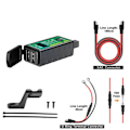 Miniatyrbilde 2 av 5: Vanntett USB-lader for motorsykkel, SAE til USB-adapter med bryter og LED-voltmeter, for telefoner, iPad, GPS 12V/24V Lefou