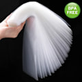 Miniatyrbild 1 av 5: 100 st/förpackning Vakuumförpacknings-påsar i PA-plast för förpackning av mat, förpackningsrulle, förpackningsmaskin, tätnings-påsar, transparenta 12X20cm Clear