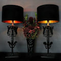 Miniatyrbillede 4 af 5: REMAKE Skelet Bordlampe Klassisk Hjemmedekoration Dekorativ Lampe Gotisk Skelet Bordlampe