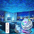 Miniatyrbilde 1 av 2: Fjernkontroll Stjerneprojektor, Dinosaur Egg Galaxy Projektor, Bluetooth-høyttaler og Nebula LED-lys for soverom Hjem Takdekorasjon Fest