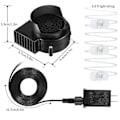Miniatyrbilde 4 av 5: Inflasjonspumpe, Reserveviftemotor for oppblåsbare hagedekorasjoner, 1,0A vifte for plen, Halloween og jul, 10,2V/1,0A adapter [HK] Svart