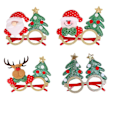 Miniatyrbillede 2 af 5: Julefestbriller, Sjove Juledekorationer, Kostumebriller, Træhorn, Snemand, Julemand, Nytår, Glitterbriller, 4-pak
