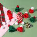 Miniatyrbilde 5 av 5: Mini Julehatt og Skjerfsett, 18 Stykker Mini Jule Skjerf Mini Julehatter Sett, Nissehatt Minisett, Små og Søte, Varedekorasjon