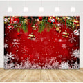 Pikkukuva 3 / 5: Lumikide Joulukuvaustaustakankaat Talvi Uusivuosi Perhejuhliin 5x3ft Syntymäpäivä Glitter Bokeh Sparkle Punainen Joulu