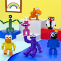 Miniatyrbillede 3 af 5: REMAKE 7 stk Regnbue Minifigur Byggeklodser Legetøj Julegaver