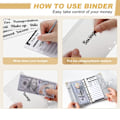 Miniatyrbillede 3 af 4: Marmor A6 Budget Binder med Kontantkonvolutter, Udgiftsoversigt Notesbog Sort
