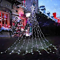 Miniatyrbilde 4 av 5: Julepynt Stjernelys Utendørs, 320 LED 16.4Ft Juletrelys [8 Moduser & Vanntette] for Halloween Jul Nyttår Ferie (Jern)