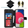 Miniatyrbillede 4 af 5: SKALO Samsung A53 5G Premium Cut Wallet Case - Sort Sort