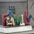 Miniatyrbillede 2 af 5: /#/Kærlighed Familie Fødsel Dekorativ Gave Julekrybbe Harpiksfigurer/#/