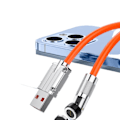 Miniatyrbilde 4 av 4: Micro-USB magnetisk ladekabel 540° rotasjon Rask lading Oransje 2 m