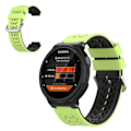 Miniatyrbillede 1 af 5: 24mm dobbeltlags silikone urrem til Garmin Forerunner enhed - Lysegrøn / Sortgrøn