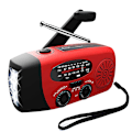 Miniatyrbilde 1 av 4: Nødradio med solcellepanel AM/FM/() radio, lommelykt, lader for mobiltelefoner: smarttelefoner og USB-enheter