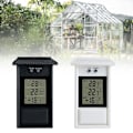Miniatyrbild 5 av 5: Digital termometerdisplay max min växthus trädgård utomhus inomhus vägg rum svart