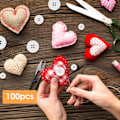 Miniatyrbilde 4 av 5: 100 stk Harpiksknapper til Syning, 5 Størrelser Flatback Syknapper 4-Hulls Hvite DIY Knapper med Oppbevaringsboks, Runde Blandede Knapper (Hvit)