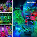 Pikkukuva 3 / 5: Aurinkoenergialla toimiva tuulikello, puutarhakoristevalo RGB monivärinen vaihtuvat värit, kuusi toivepulloa vedenkestävä (toivepullo)