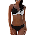 Pikkukuva 2 / 5: Push-up bikinin setti, jossa on halter-kaulakoru & seksikäs halter #1 A-musta 40-42