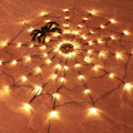 Miniatyrbillede 3 af 5: REMAKE 60 Orange LED Lys med Sort Edderkop, Halloween Dekorationer Spi