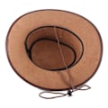 Miniatyrbillede 5 af 5: REMAKE Sort Hat i Sort Jungle Bull Læder, Western Hat, Australsk Hat, Cowboy Hat