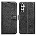 Miniatyrbillede 1 af 5: Samsung Galaxy A35 5G Etui Læder Litchi Sort