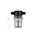 Miniatyrbild 3 av 4: Högflödesnätfilter - 1/2\" hane-anslutning vattenfilter 80 Mesh