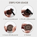 Miniatyrbillede 4 af 4: Genopfyldelige Kaffekapsler til Vertuoline & Vertuo Pod, 150 ml Kaffepuder til Presso Vertuo Kaffe