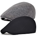 Miniatyrbilde 1 av 5: REMAKE Pakke med 2 Bomulls Newsboy Caps for Menn Myk Passform Taxi Hatter, Beretter