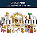 Miniatyrbild 3 av 5: Julkalender Jul 2024 Krubbset Blind Box Leksaker Nyår Julgåva till Barn Dekorationer Prydnader 1 set