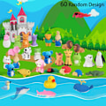 Miniatyrbild 2 av 3: 60 st Djur Suddgummi Bulk Japanska Barn Pussel Suddgummi Leksak för Fester, Klassrum