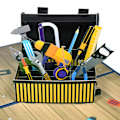 Miniatyrbilde 5 av 5: Farsdagskort Pop Up, 3D Farsdagshilsenkort, Pop Up