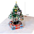 Miniatyrbillede 4 af 5: 10 stk 3D Julekort med Julehilsener, Pop Up Julekort, Julegavekort til Jul, Vinter