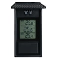 Miniatyrbillede 1 af 5: Digital termometer display max min drivhus have udendørs indendørs væg rum sort