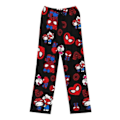 Miniatyrbillede 1 af 4: REMAKE Dametøj Santa Claus Tegneserie Fleece Pyjamasbukser, Piger Kat Print Flanel Sovebukser Gave (Fuldtrykt) KT Kat Sort M