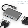 Pikkukuva 4 / 6: 5-in-1 Type-C -keskitinadapteri HDMI:llä, USB 3.0:lla ja USB-C PD:llä